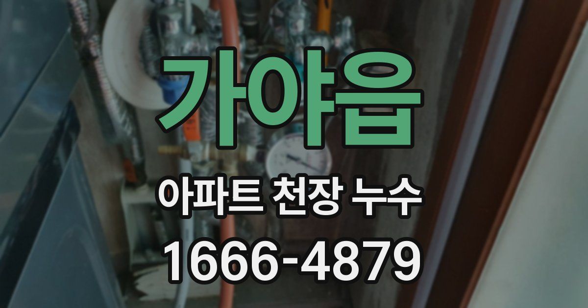 가야읍 아파트 천장 누수