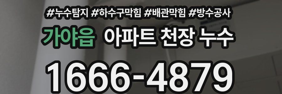 가야읍 아파트 천장 누수