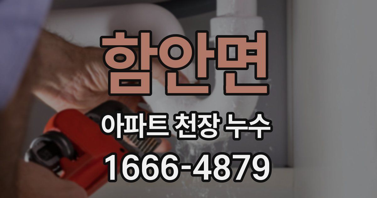 함안면 아파트 천장 누수