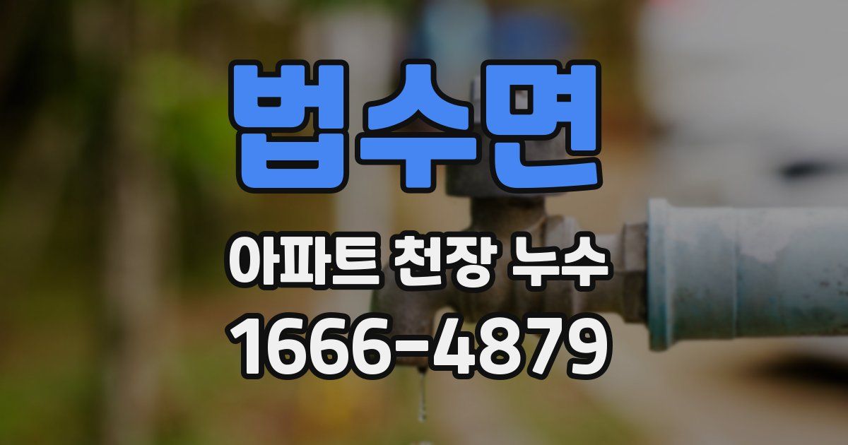 법수면 아파트 천장 누수