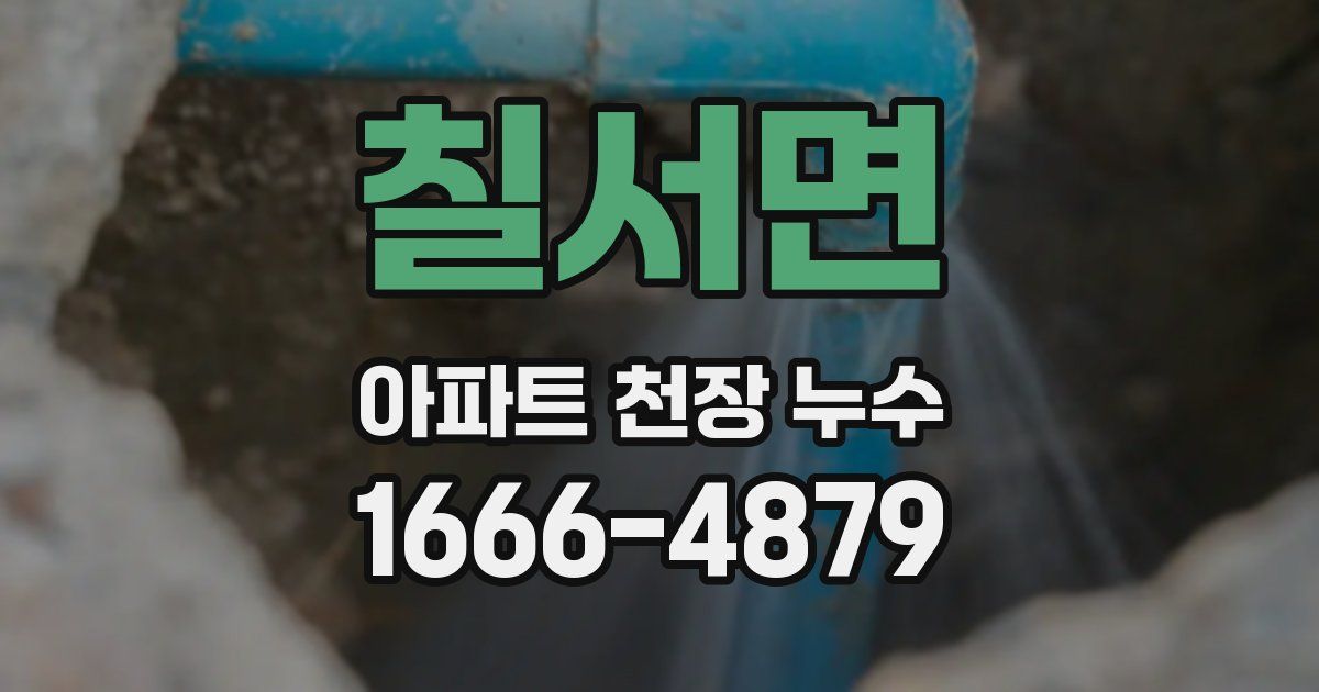 칠서면 아파트 천장 누수