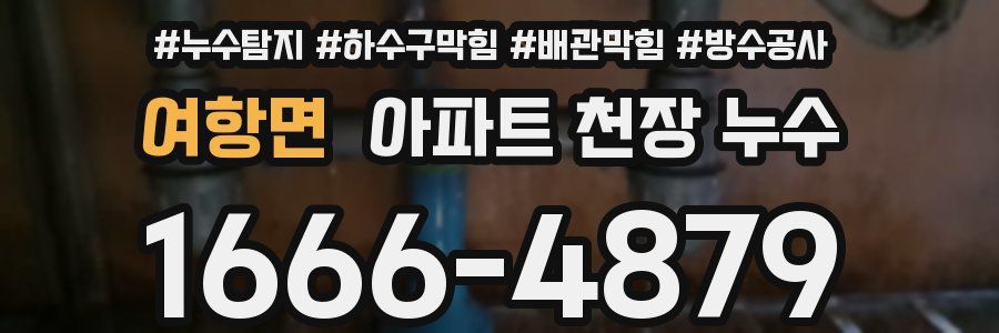 여항면 아파트 천장 누수