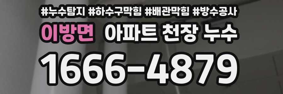이방면 아파트 천장 누수