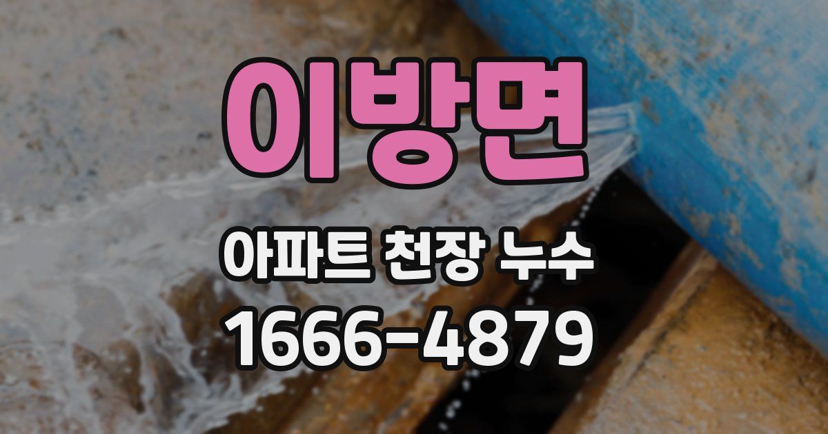 이방면 아파트 천장 누수
