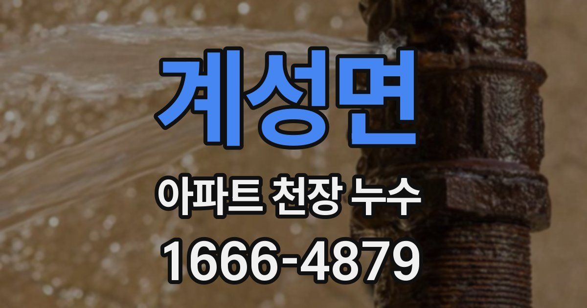 계성면 아파트 천장 누수