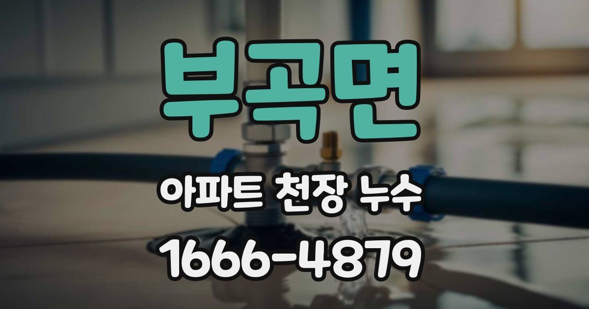 부곡면 아파트 천장 누수