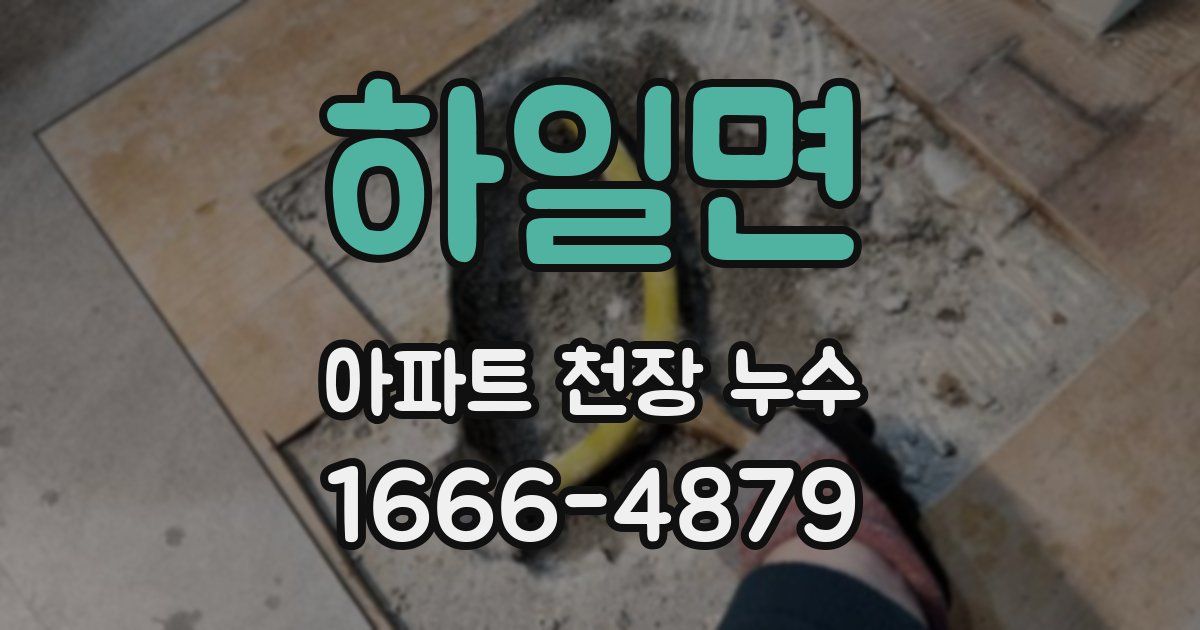 하일면 아파트 천장 누수