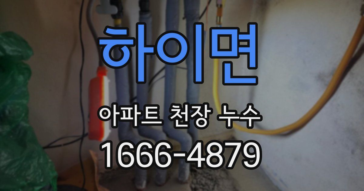 하이면 아파트 천장 누수