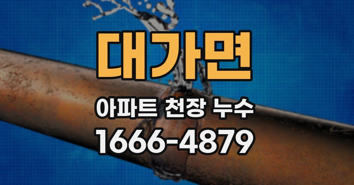 대가면 아파트 천장 누수