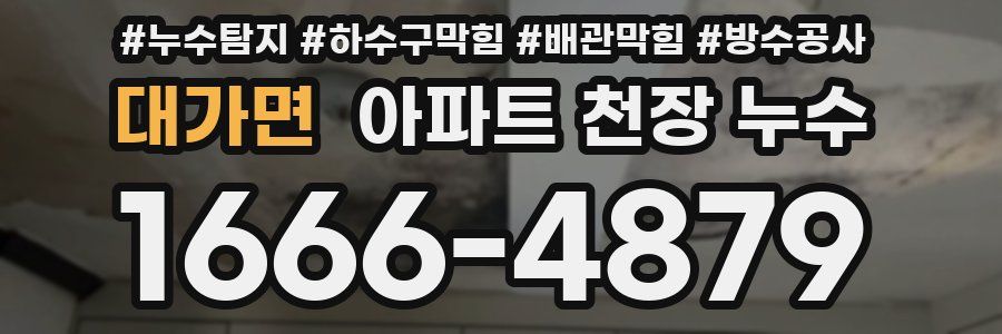 대가면 아파트 천장 누수