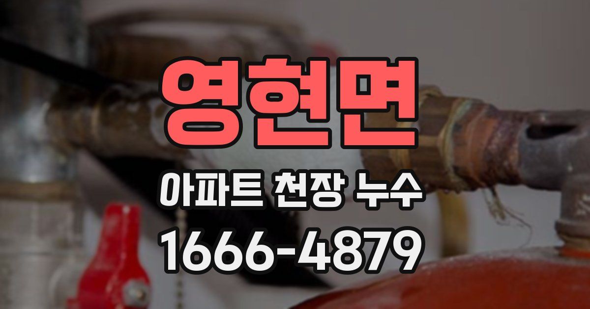 영현면 아파트 천장 누수