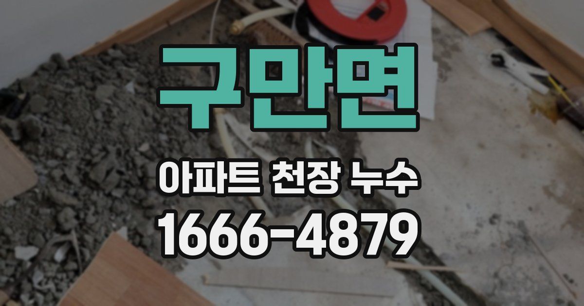 구만면 아파트 천장 누수