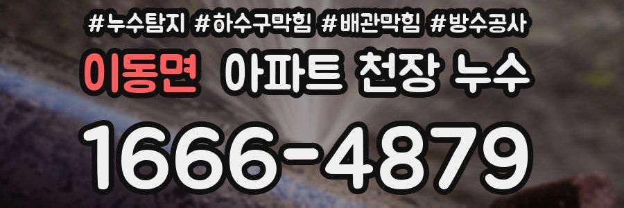 이동면 아파트 천장 누수