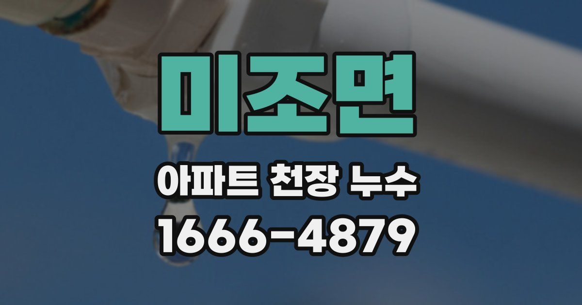 미조면 아파트 천장 누수