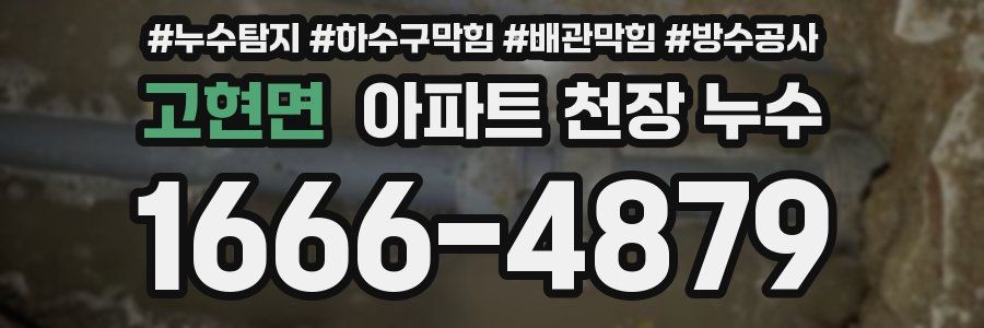 고현면 아파트 천장 누수