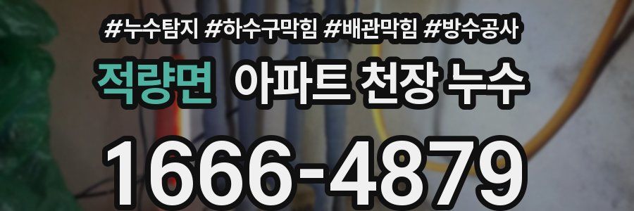 적량면 아파트 천장 누수