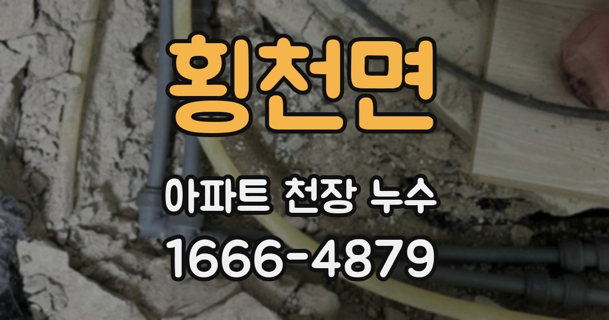 횡천면 아파트 천장 누수