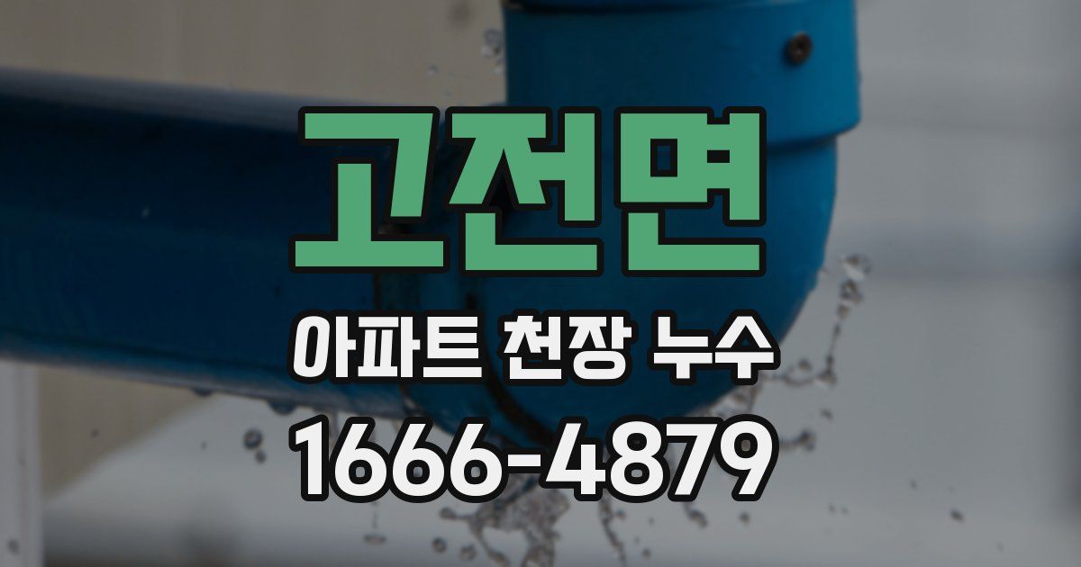 고전면 아파트 천장 누수