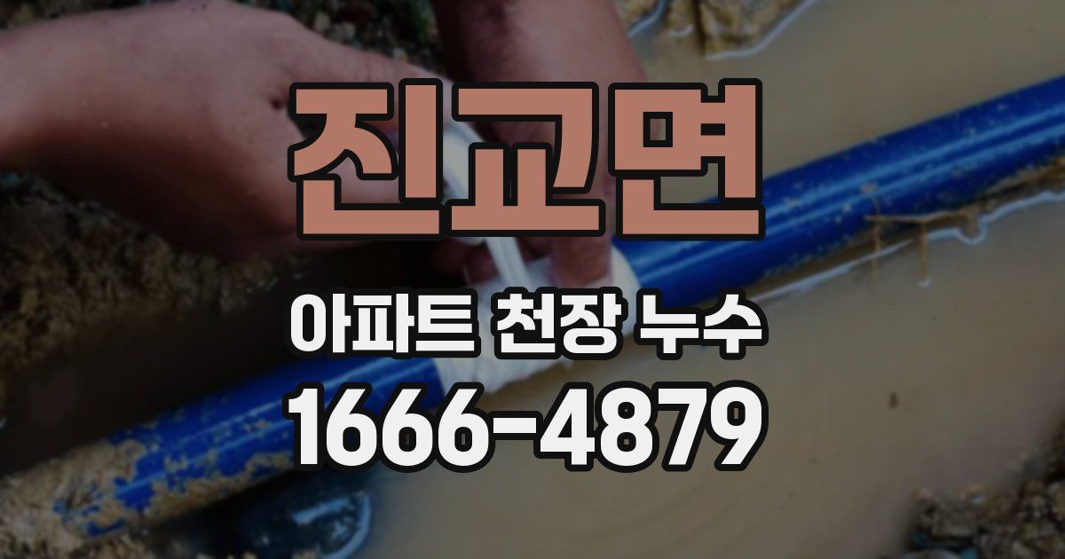 진교면 아파트 천장 누수