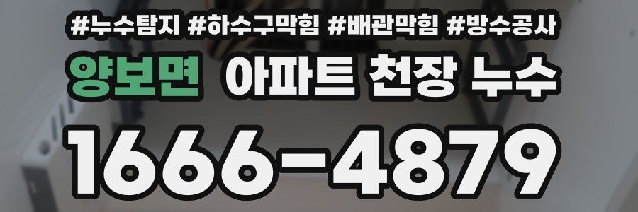 양보면 아파트 천장 누수