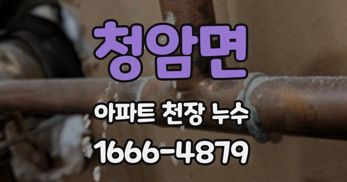 청암면 아파트 천장 누수