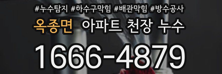 옥종면 아파트 천장 누수