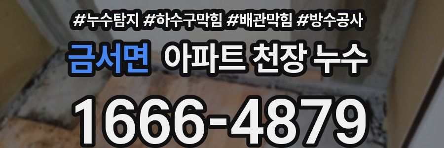 금서면 아파트 천장 누수