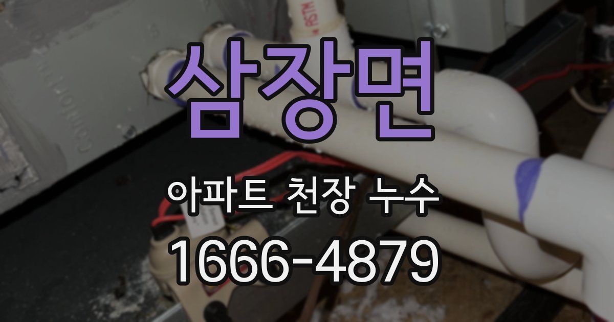 삼장면 아파트 천장 누수