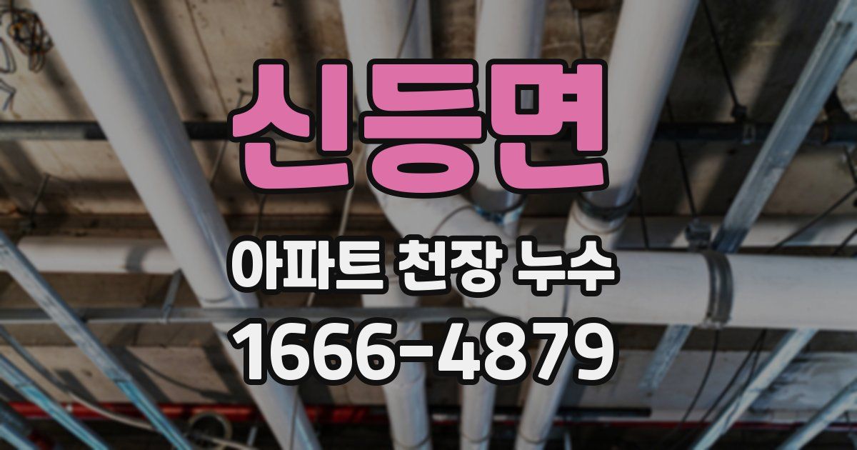 신등면 아파트 천장 누수