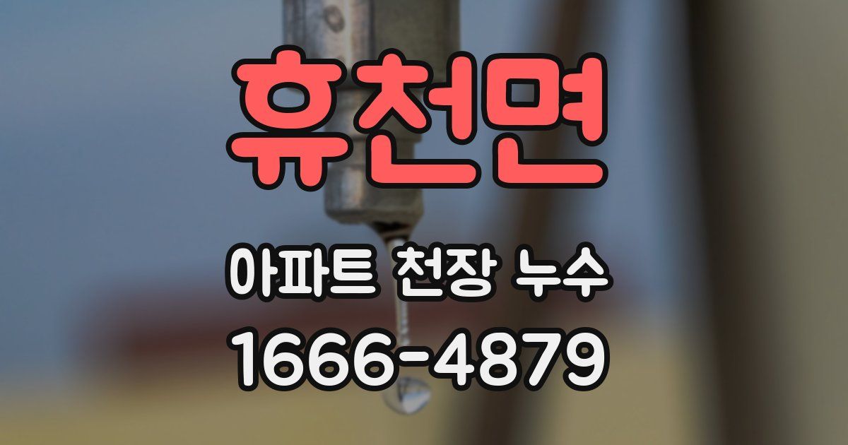 휴천면 아파트 천장 누수