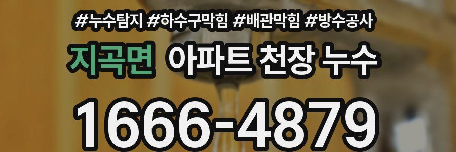 지곡면 아파트 천장 누수