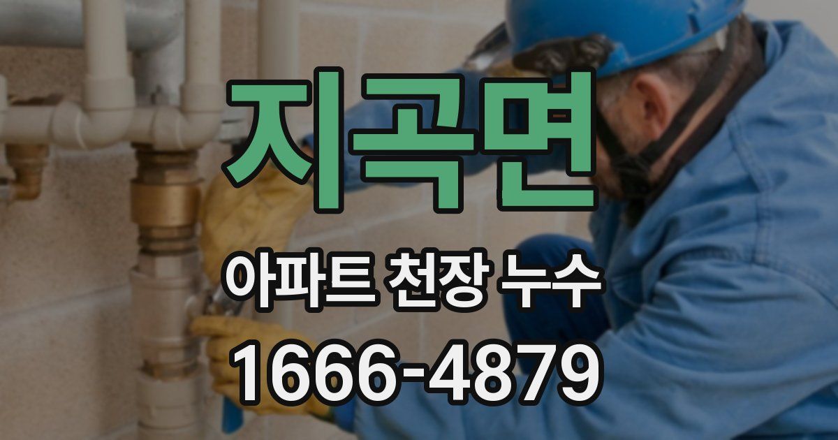지곡면 아파트 천장 누수