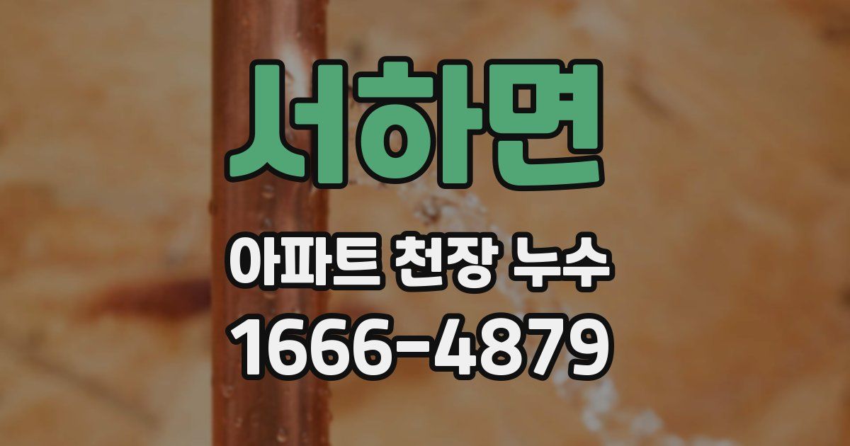 서하면 아파트 천장 누수