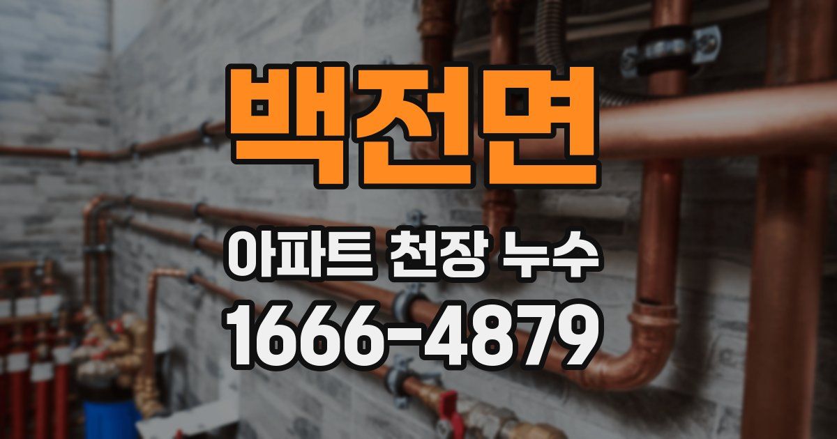 백전면 아파트 천장 누수