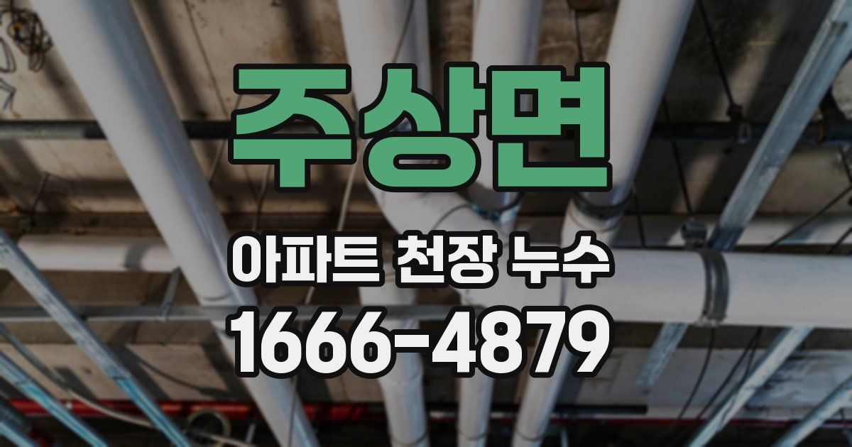 주상면 아파트 천장 누수