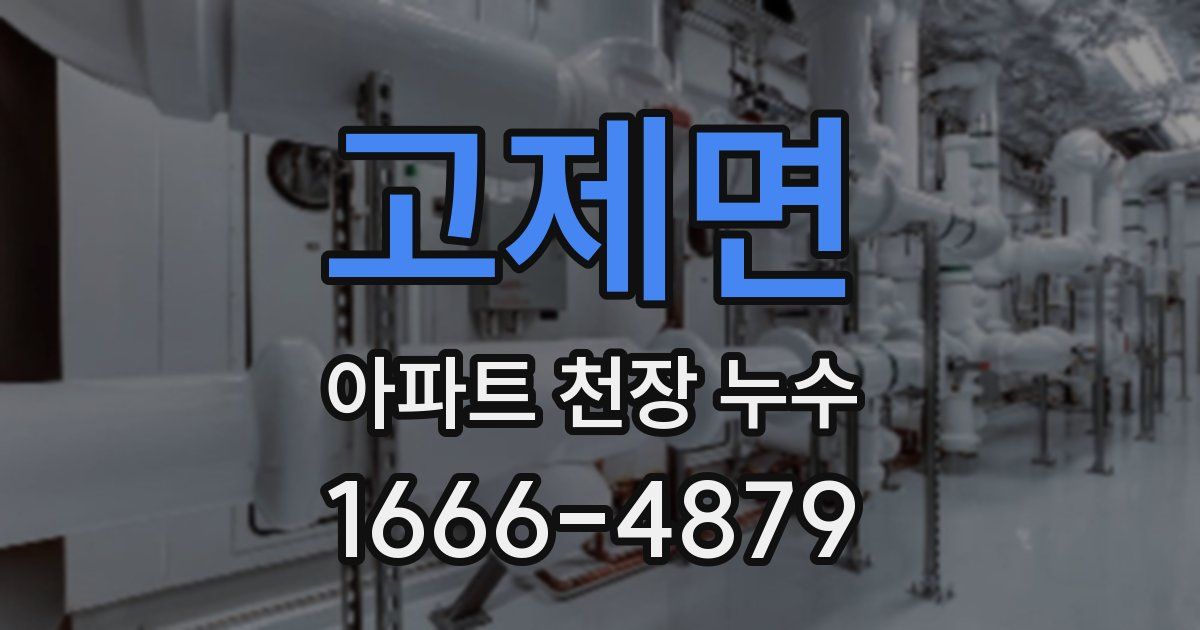 고제면 아파트 천장 누수
