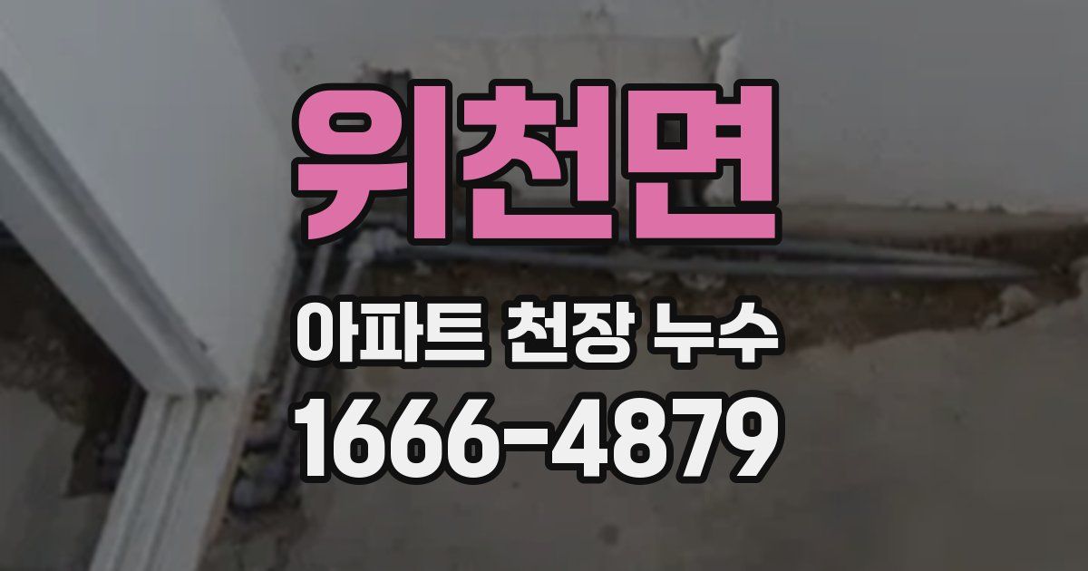 위천면 아파트 천장 누수