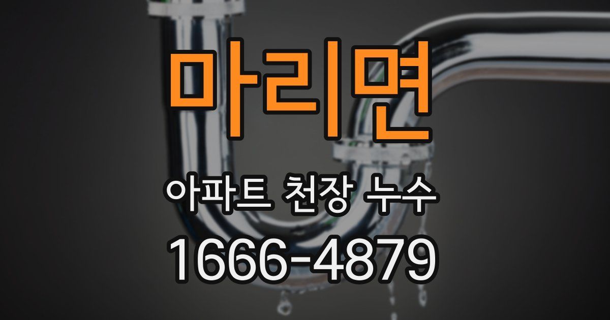 마리면 아파트 천장 누수