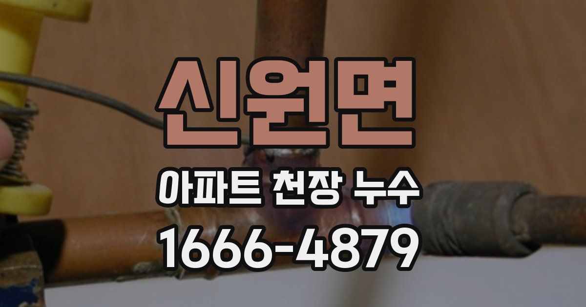 신원면 아파트 천장 누수