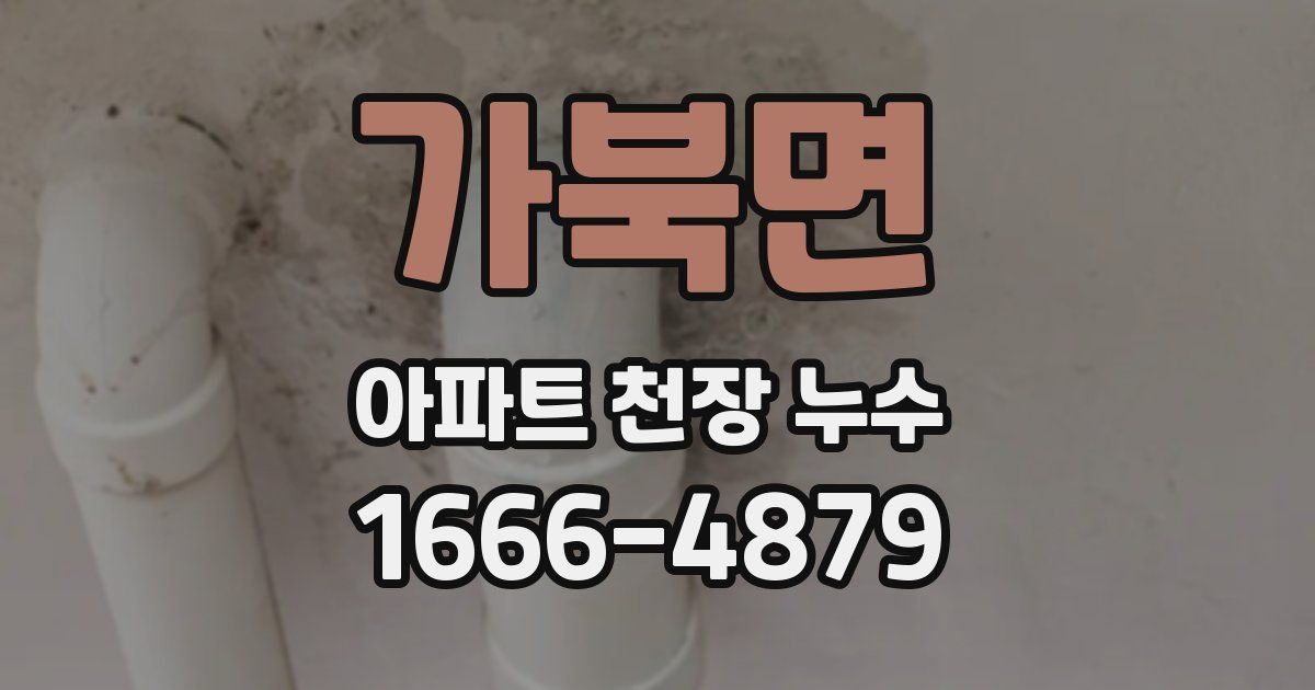 가북면 아파트 천장 누수