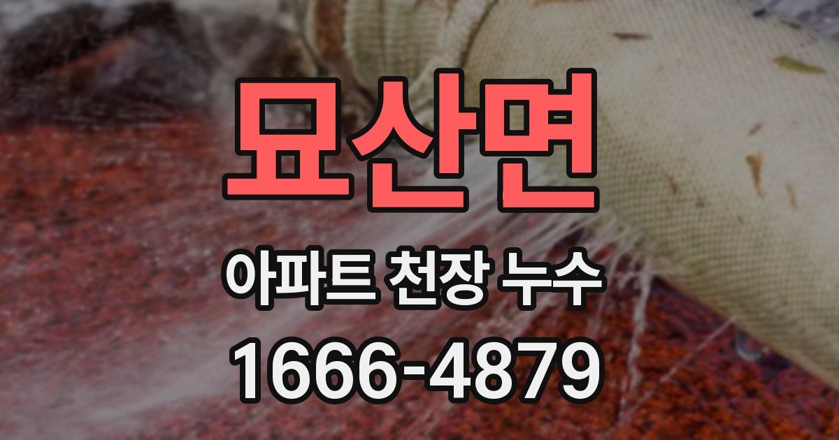 묘산면 아파트 천장 누수