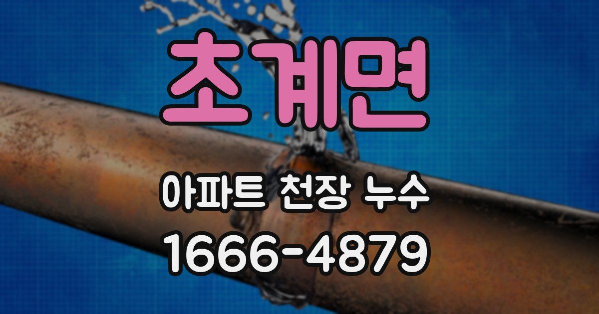 초계면 아파트 천장 누수