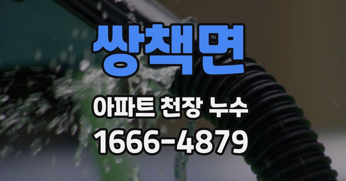 쌍책면 아파트 천장 누수