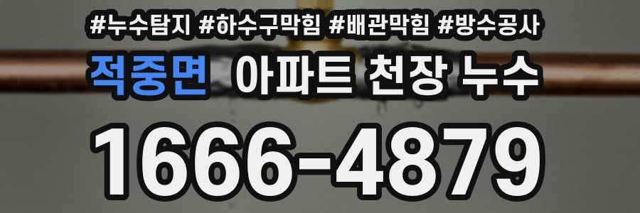적중면 아파트 천장 누수