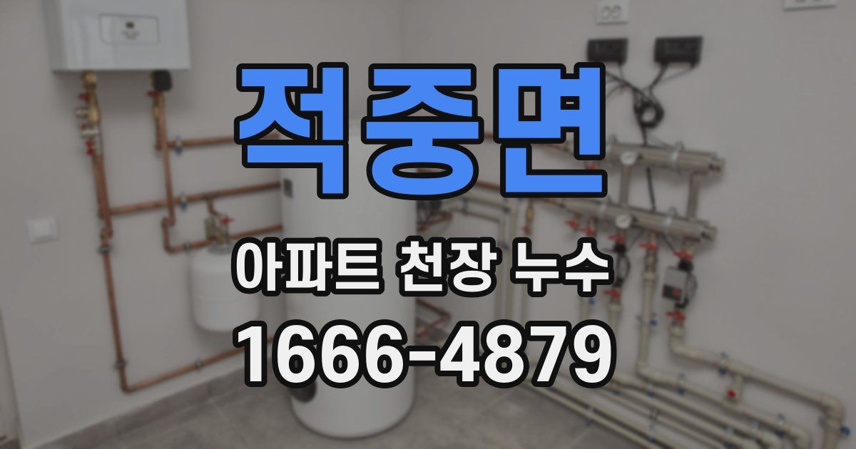 적중면 아파트 천장 누수
