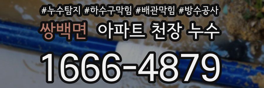 쌍백면 아파트 천장 누수