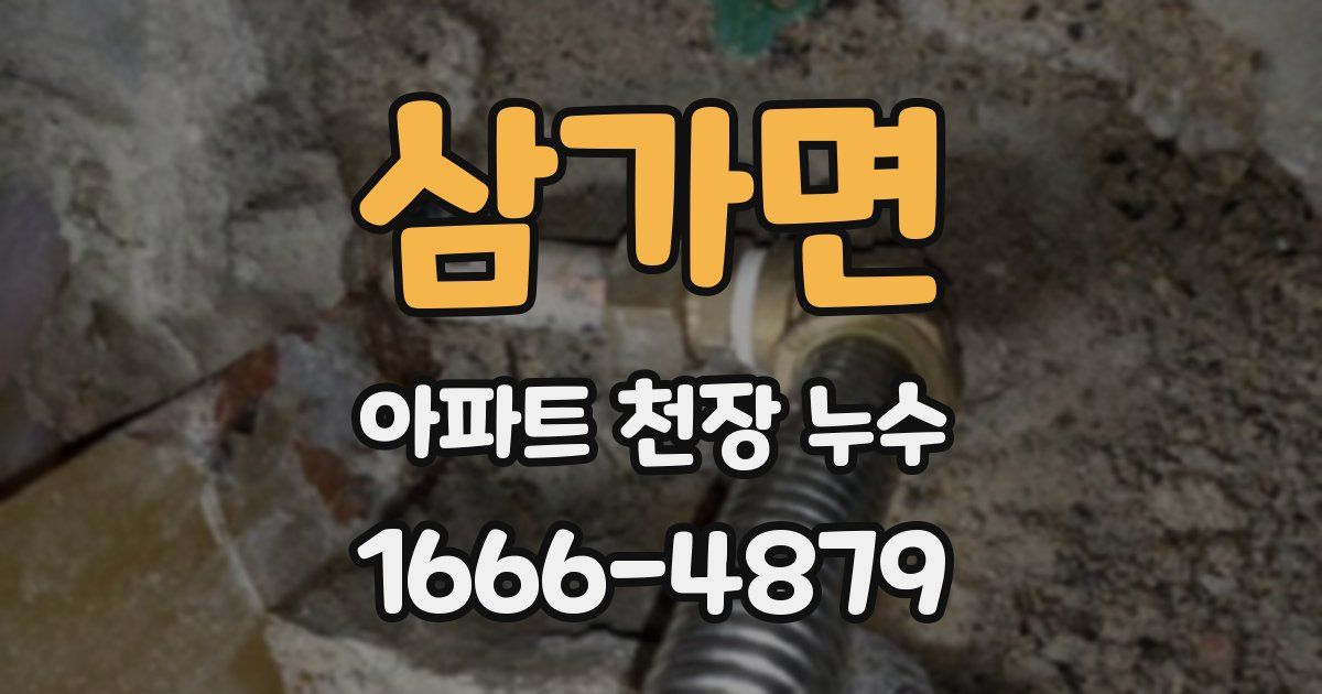 삼가면 아파트 천장 누수