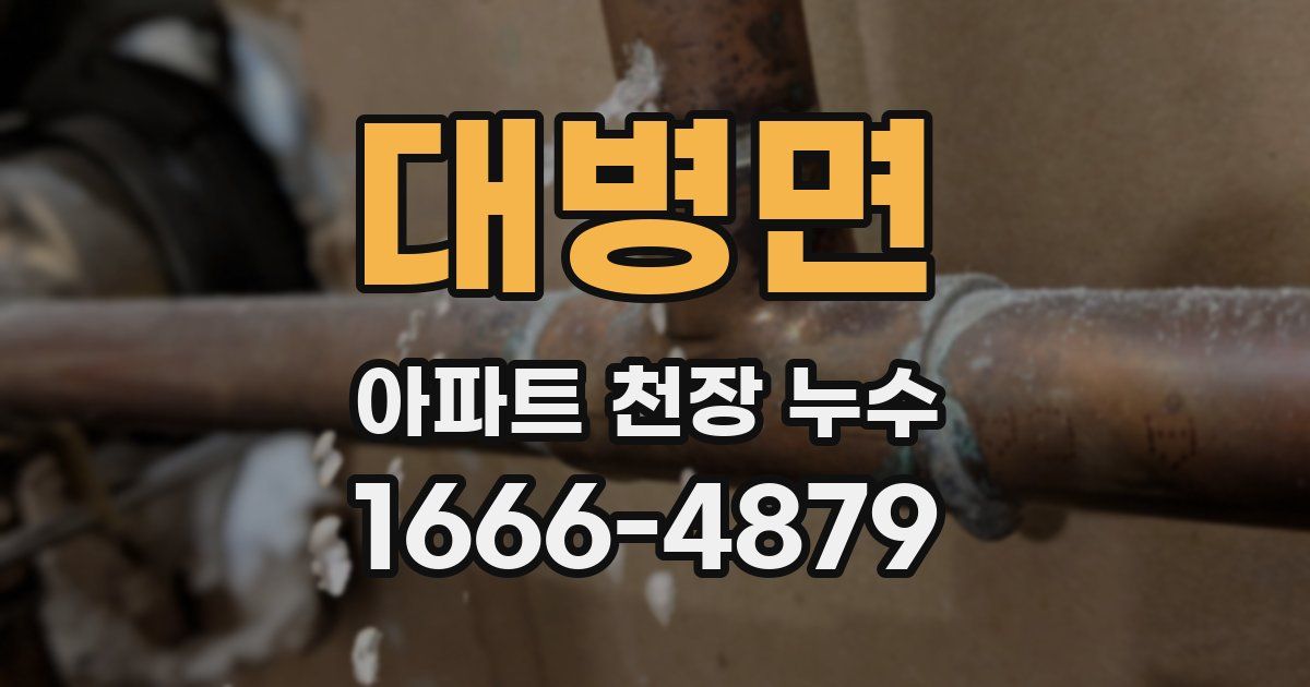 대병면 아파트 천장 누수