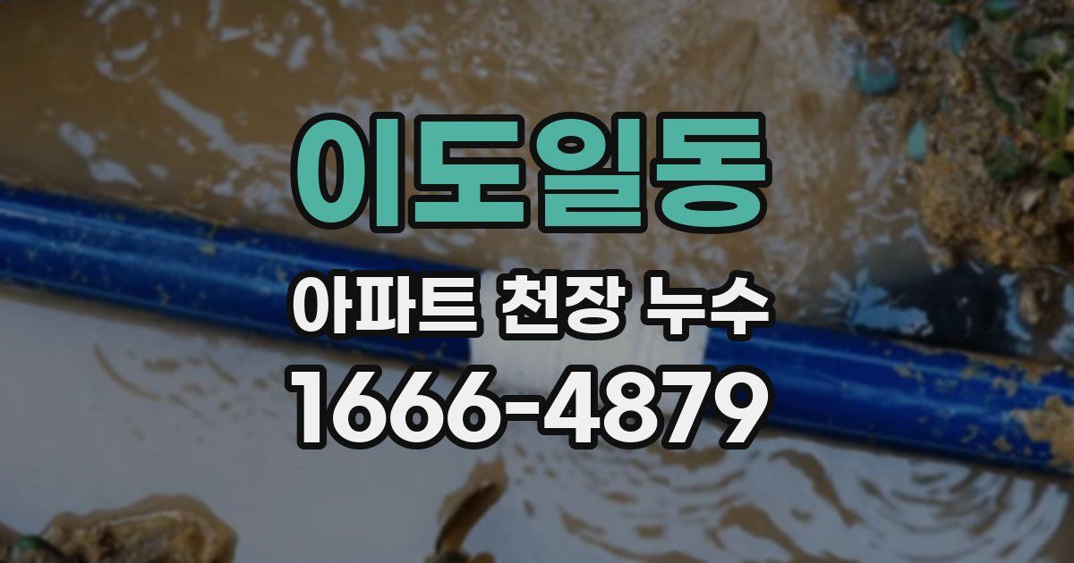 이도일동 아파트 천장 누수