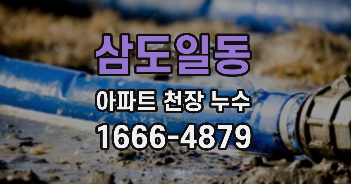 삼도일동 아파트 천장 누수